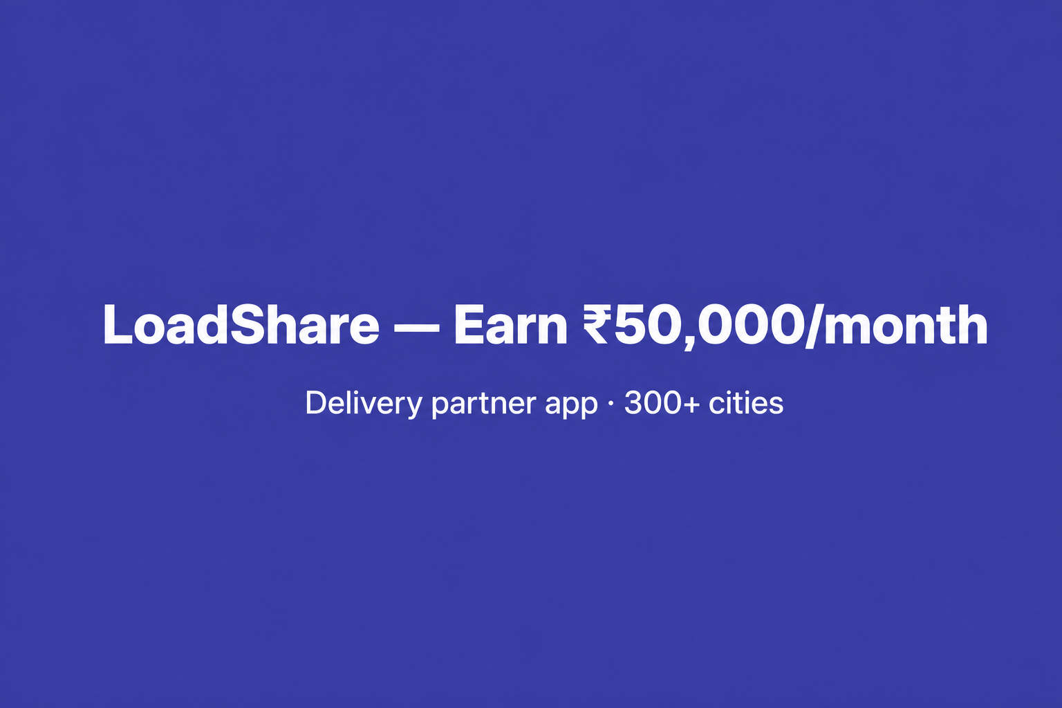 LoadShare Networks — Last-Mile Logistics Infrastructure